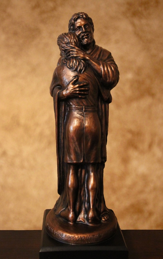 jesus embracing woman