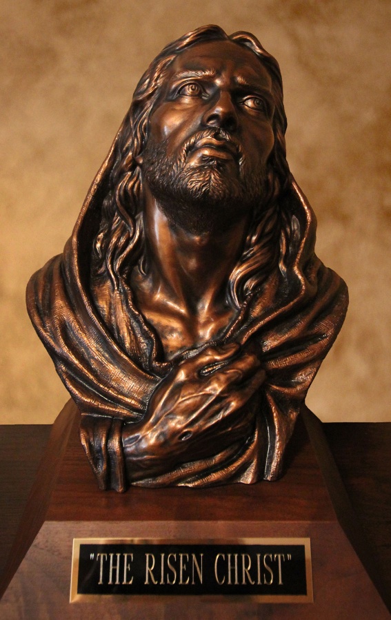 risen christ bust of jesus sculpture