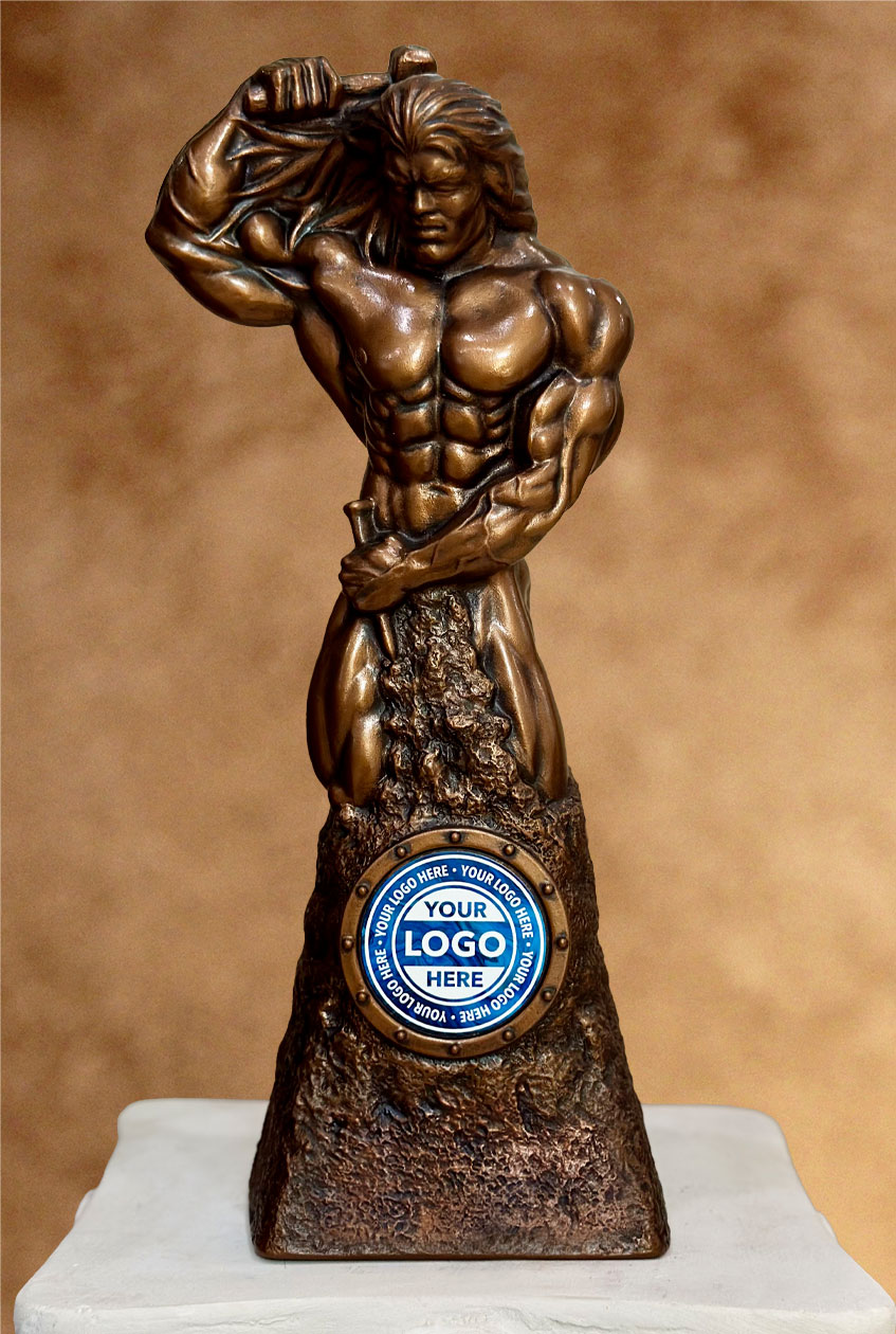 Self Sculpted Male Relief with Logo